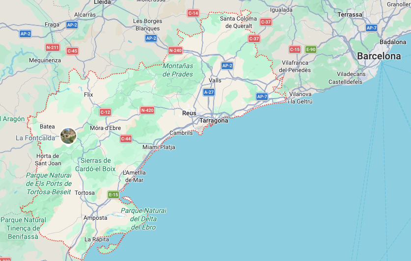 Mapa de cobertura pericial marítima en Tarragona