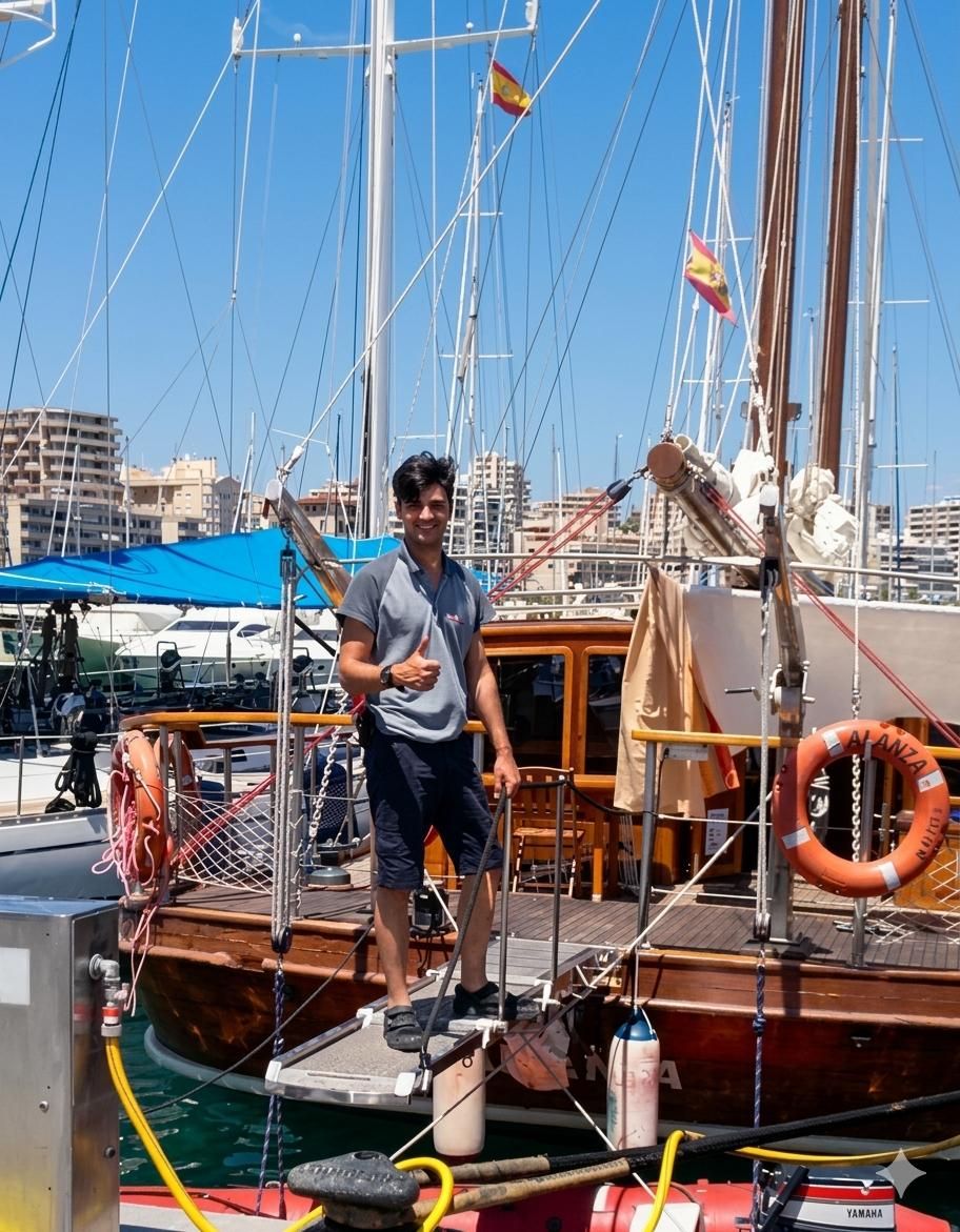 rubén rodríguez garcía en un barco recreativo